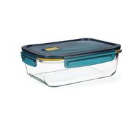 Quid Fiambrera Hermética Astral Azul Vidrio 1,52 L 23 x 17,5 x 8,4 cm (6 Unidades)