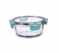 Quid Fiambrera Hermética Purity Redonda 390 ml Transparente Vidrio (12 Unidades)