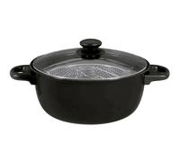 QUID GANTE Freidora Acero Pintado 26CM - 3,2L Negro Liso Asas o Mango Acero