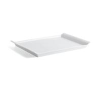 Quid Gastro Fresh Fuente de 36 cm Plancha, Porcelana, Blanco, 36.5x25.5x3.2 cm