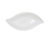 Quid Gastro Fuente Forma Hoja Porcelana 31x14.5x5.5cm Porcelana Apto Microondas Apto Frigorífico