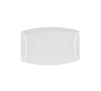 Quid Gastro Fuente Rectangular Porcelana 30.5x19.5x2.5cm Porcelana Apto Microondas Apto Frigorífico Apilable