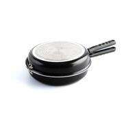 Quid Gastro Fun - Sartén doble para tortilla, 26 cm, aluminio estampado, color negro