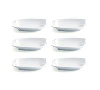 Quid Gastro Fun Set 6 Tapa Montadito 15,5x10cm Porcelana Apto Microondas Apilable