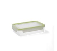 Quid Greenery Recipiente Rectangular Hermético Plástic 15x21,5x5,5cm - 1,1l Pp - Polipropileno Apto Microondas Apto Congelador Transportable