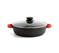 Quid Intense - Tartera de aluminio fundido, 28cm, 3.85 L, asas de silicona, tapa de vidrio