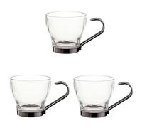 Quid K3 Taza Cafe 11 A INOX Supreme QD, Multicolor, 10,8 cl - Pack de 3
