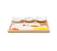 Quid Kaleido Tabla Aperitivo Bambú Cerámica 23x19,5x3,5cm Bamboo No Apto Microondas