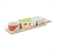 Quid Kaleido Tabla Aperitivo Bambú Cerámica 32x8x4,6cm