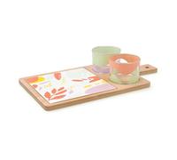 Quid Tabla Aperitivo Bambú Vidrio Cerámica 31x17x6cm Gres No Apto Microondas