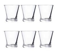 Quid Lucia Set 6 Vasos Bajos Vidrio 10cl Sodo Apto Microondas Ecológico