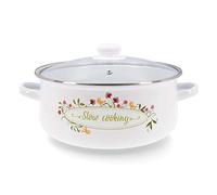 Quid Cacerola Acero Esmaltado 26cm - 743cl Sodo Apto Vitrocerámica Apto Eléctrico Asas O Mango Acero