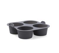 Quid Naturalia Molde Silicona 4 Muffin 17x17x5cm Silicona Apto Horno Apto Microondas Reciclable
