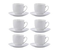 Quid New Renova Set 6 Tazas Con Plato Porcelana 20cl Porcelana Apto Microondas Reciclable