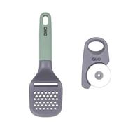 Quid Ozon Set Fileteador De Queso Y Cortador Pizza 13x8x8cm Acero Inox Libre De Bpa