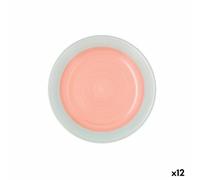 Quid Plato de Postre Kaleido Verde Coral Cerámica 19 cm (12 Unidades)