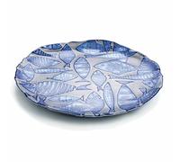 Quid Plato Llano Mar de Viento Azul Vidrio (Ø 32 cm) (Pack 6X) S2704625 - EAN: 8414793558051