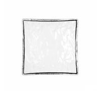 Quid Plato Llano Select Filo Blanco Negro Plástico Cuadrado 19 x 19 x 4,5 cm (12 Unidades)