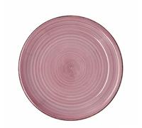 Quid Plato Llano Vita Peoni Cerámica Rosa Ø 27 cm (12 Unidades)