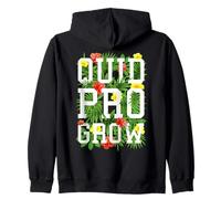 Quid Pro Grow Gardener - Flores de jardín con Texto Floral Sudadera con Capucha