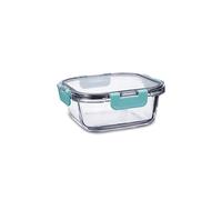Quid Purity Recipiente Hermético Vidrio 16x16x6,9cm - 80cl Boro Apto Microondas Apto Congelador Reciclable