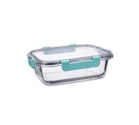 Quid Purity Recipiente Hermético Vidrio 20,7x15,4x7cm - 104 oro Apto Microondas Apto Congelador Reciclable