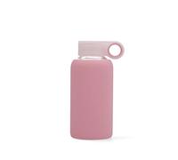 Quid QUIDATE - Botella vidrio con funda silicona rosa 0,35L