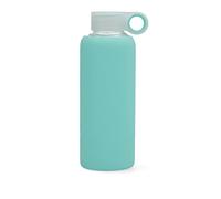 QUID QUIDATE - Botella vidrio con funda silicona turquesa 0,5L