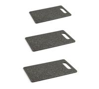 Quid Renova Quarz Set 3 Tablas Corte Polipropileno Negro 3 Piezas Pp - Polipropileno Libre De Bpa