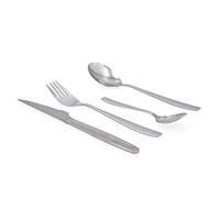 Quid Scola Cubertería 24 Piezas Acero Inoxidable 24 Piezas con Chuletero Acero INOX No Apto Microondas