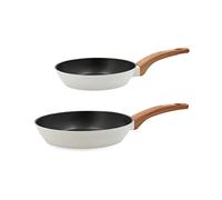 Quid Set de 2 Sartenes Cocco de Aluminio 20-24cm | Beige, Aluminio, acabado brillo, 20-24cm