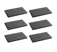 Quid Set de 6 bandejas Gastro Fun de pizarra 22 x 14 cm