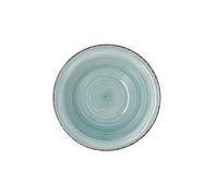 Quid Set de 6 Boles Cerámico Vita Aqua de Gres 18cm | Turquesa, Gres, forma redondo, acabado brillo, 18cm
