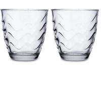 Quid Set de 6 vasos bajos Waves de vidrio 26 cl (Paquete de 2)
