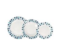 QUID SIMETRIC 5424051 - Vajilla de porcelana de 18 piezas redondas 6 personas