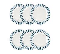 Quid Simetric Set 6 Platos Llanos Porcelana 23cm Porcelana Apto Microondas Apilable