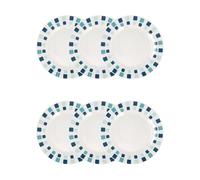 Quid Simetric Set 6 Platos Postre Porcelana 19cm Porcelana Apto Microondas Apilable