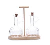 Quid Trend Set Aceitera Y Vinagrera Borosilicato 21x9,5x20,5cm Boro Material 100% Saludable