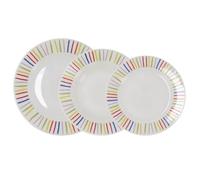 Quid Vajilla de porcelana 18 piezas 6 personas – Apta microondas – Tamaño idóneo