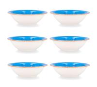 Quid Set 6 Cuencos para Sopa de cerámica gres | Platos hondos Azules 18 cm, Estandar
