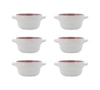 Quid Vita Peoni Set 6 Boles Sopa Ceramicos 50cl Gres Apto Microondas Seque Los Platos Por Las Dos Caras Después De Cada Lavado Apilable