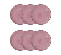 Quid Vita Peoni Set 6 Platos Llanos Ceramicos Apto Microondas Apto Congelador Apilable