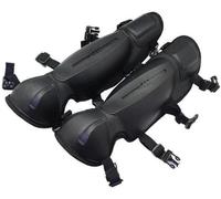 QUIDARY Polainas ajustables para cortar el césped, espinilleras para jardinería, rodilleras, motosierra, espinilleras, protectores de piernas para comer malas hierbas (cortas)