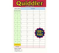 Quiddler Score Sheets: Score Pages for the Quiddler Word Card Game - Track Scores for Family Game Nights and Tournaments