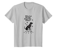 ¿Quién Deja Que se coman los Perros? Se están Comiendo a los Perros Camiseta, Niños, Plata, 10 años