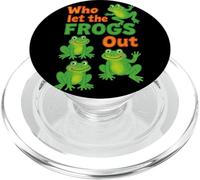 Quién dejó Salir a Las Ranas Humor Divertido de la Rana PopSockets PopGrip para MagSafe