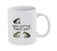 ¿Quién Dejó Salir A Las Ranas? Taza De Café Cerámica Tazas Con Asa Taza 330Ml Para Cacao Leche Oficina