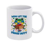 ¿Quién Dejó Salir A Las Ranas? Tazas Cerámica Taza Con Asa Taza De Café 330Ml Para Amigo Bebidas Leche