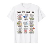 Quién Dios Dice Que Soy Elefante Versículo Bíblico De Fe Camiseta