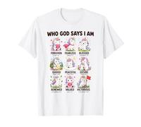 Quién Dios Dice Que Soy Unicornio Versículo Bíblico De Fe Camiseta